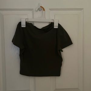 Olive green crop top